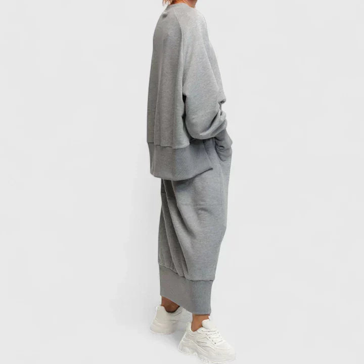 OLIVANNE - CONJUNTO DE SUDADERA Y FALDA LARGA