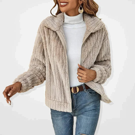 ROBERTA - CHAQUETA MULLIDA CON CREMALLERA