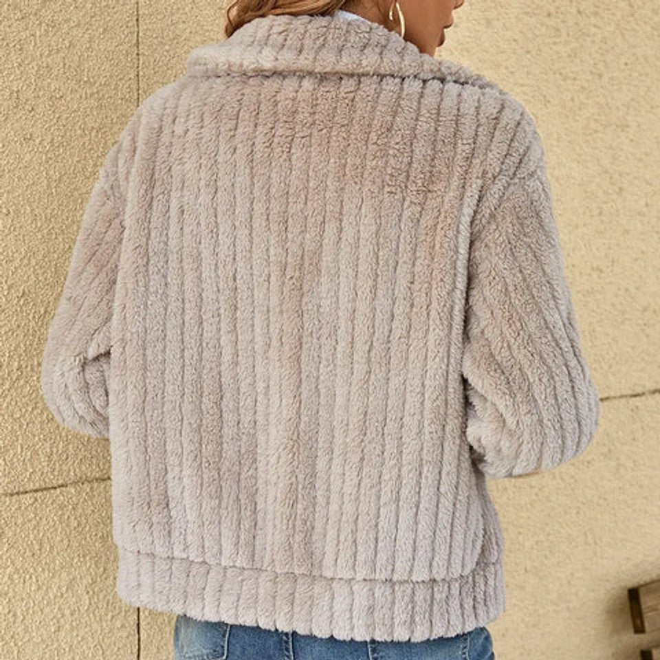 ROBERTA - CHAQUETA MULLIDA CON CREMALLERA